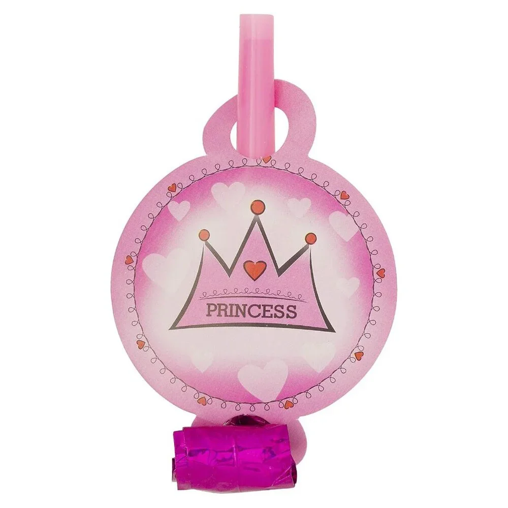 Princess Party Pack--Pink Plates, cups, party favors & Bags, fork, Spoon For 10
